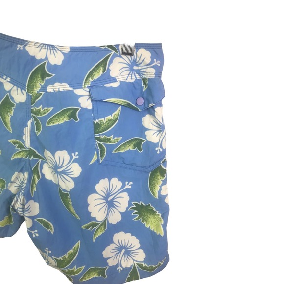 Patagonia Women Board Short Swim trunks Blue White Green Floral Drawstring 5 / S - Picture 7 of 13